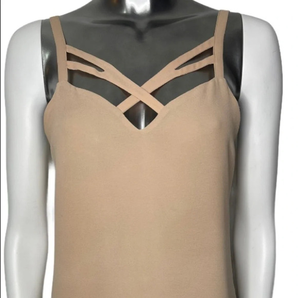 🛍️3/$40 Naked Zebra Strappy Camisole Strappy Top  Size Small - Picture 3 of 5